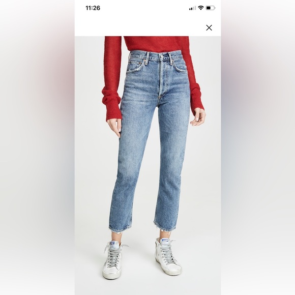 AGOLDE Riley High Rise Jeans (24) - Picture 1 of 5